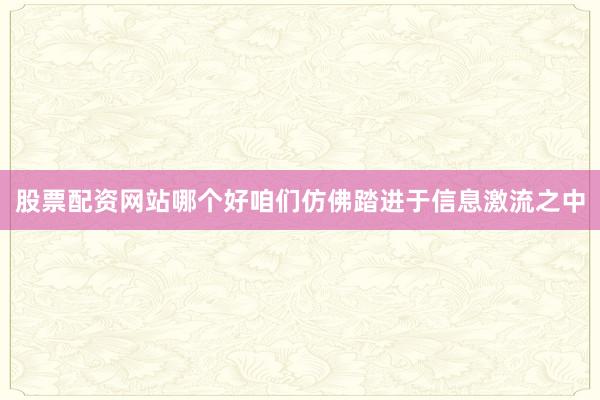 股票配资网站哪个好咱们仿佛踏进于信息激流之中